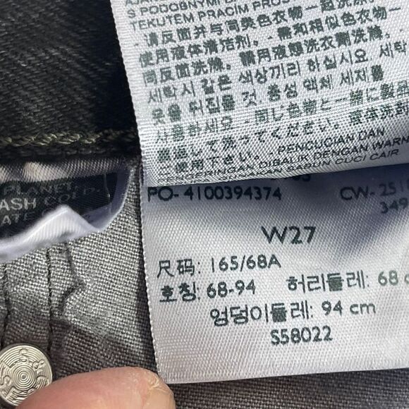 Levi's 501 Washed Black Denim High Waist Cutoff Shorts Sz 27 - Picture 8 of 8